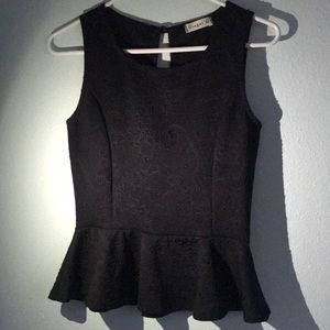 Black Peplum Top